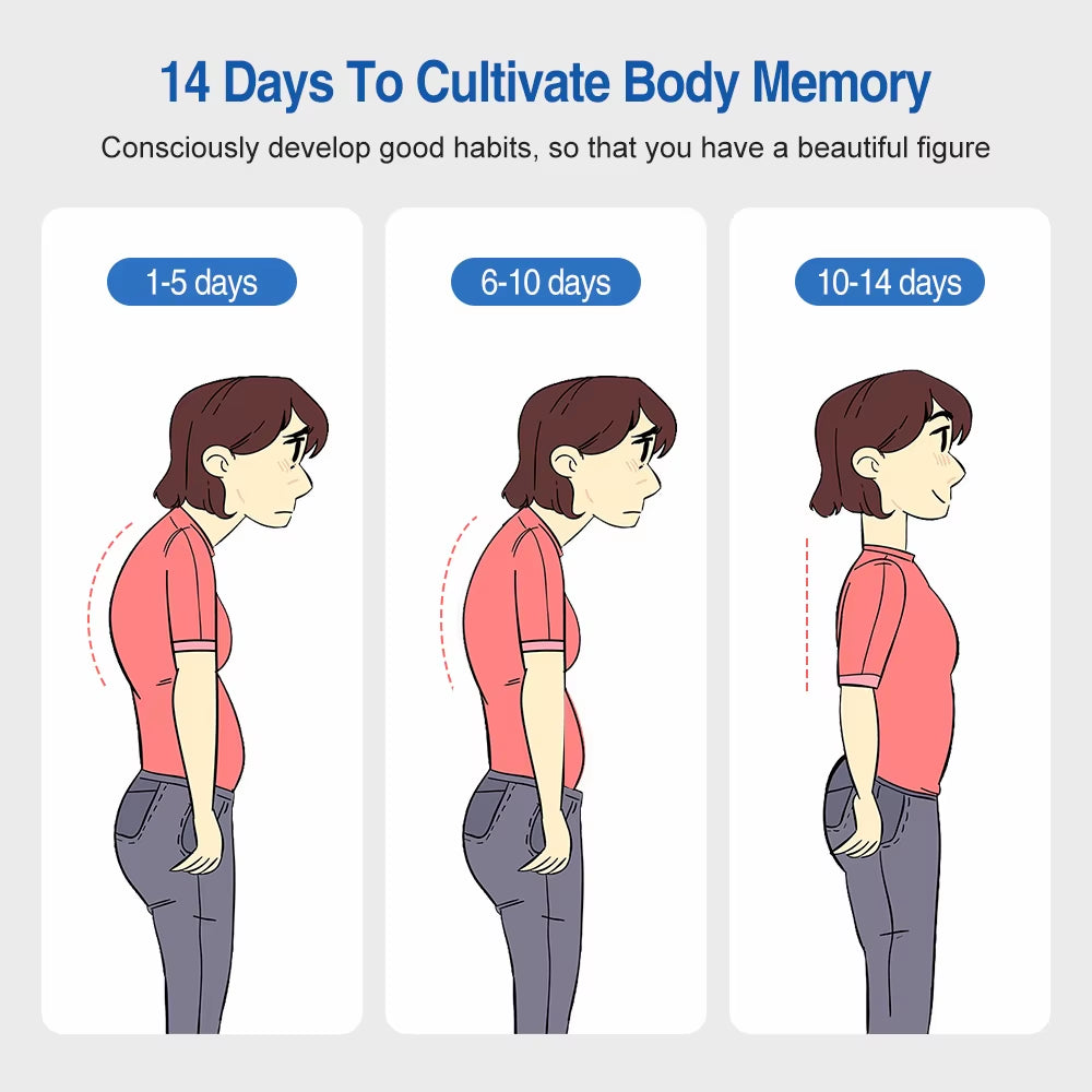 USB Rechargeable Posture Corrector Smart Back Shoulder Trainer with Vibration Alerts, Adjustable Straps Lightweight Comfortable