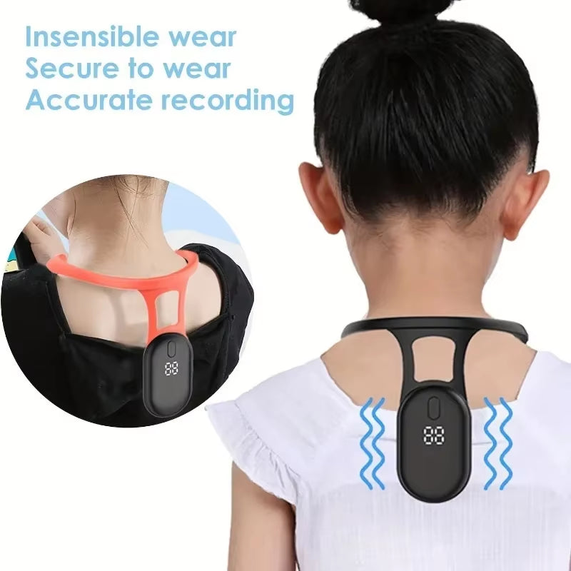 Smart Posture Corrector Miicro Vibration Posture Training Reminder Sensor Back Posture Neck Hump Corrector for Adult Kids