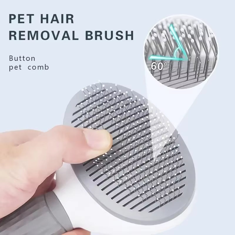 Cat Comb Pet Hair Remover Brush for Dogs Cats Grooming Tools Pets Dematting Comb Dogs Accessories Self Cleaning Pet Dog Brush
