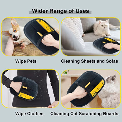Pet Electrostatic Hair Removal Gloves Dog Cat Hair Removal Brush Gloves Hair Adhesive Gloves Carpet Clothing Hair Cleaning Brush