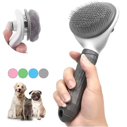 Cat Comb Pet Hair Remover Brush for Dogs Cats Grooming Tools Pets Dematting Comb Dogs Accessories Self Cleaning Pet Dog Brush